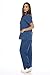 Just Love Women's Scrub Sets Six Pocket Medical Scrubs (V-Neck With Cargo Pant), Carribean Blue, Large