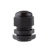 【ノーブランド品】10個入り　PG13.5　黒い　プラスチック製　IP68防水　ケーブルグランドコネクタ　 6-12mm
