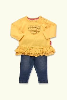 2 Piece Cotton Rich Frilled Tunic & Jeggings Outfit [T78-7729T-Z]
