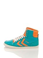 Hummel Zapatillas Slimmer Stadil Retro Alta (Turchese/Naranja)