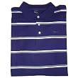 Men's Kani Polo Shirt Purple w/ Gray & White Stripes Size 4x Short Sleeved