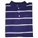 Men's Kani Polo Shirt Purple w/ Gray & White Stripes Size 4x Short Sleeved
