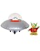 Disney Club Penguin Pull and Let Go Toy Spaceship with Space Alien Mini Figure