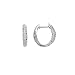 14K White Gold 1/4 ct. Pave Set Diamond Huggie Earrings