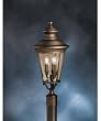 Kichler Lighting 9547OZ 3 Light Claire PostTop Post Mount Light, Olde Bronze