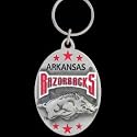 College Team Logo Key Ring - Arkansas Razorbacks