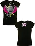 Guitar Hero 'Wing Skull' Women's / Juniors black t-shirt