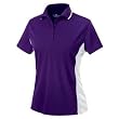 Women's Color Blocked Wicking Polo, Purple/White