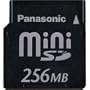 Panasonic miniSD 256MB Memory Card with card adapter included