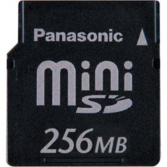 Panasonic miniSD 256MB Memory Card with card adapter included