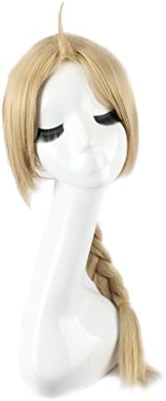 Wig Mall Female Cosplay Wig with a Long Braided Ponytail Synthetic Blonde