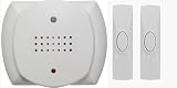 GE 19209 Wireless Door Chime with Two Push Buttons
