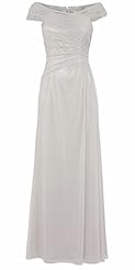 Chiffon Sheath Bateau Neck Evening Dress/Mother-of-the-Bride Dress/Prom Dress/Party Dress/Maxi Dress 