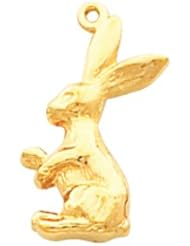 14K Yellow Gold Rabbit Charm
