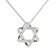 Italian Sterling Silver Star of David Necklace