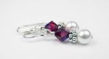 July RUBY Gold Filled Swarovski Crystal Beaded Birthstone Earrings