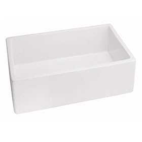 Belle Foret Model F4KIT: White Fireclay Apron Front Kitchen Sink by Belle Foret