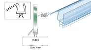 CRL Co-Extruded Clear Bottom Wipe with Drip Rail for 3/8