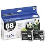 Epson 68 Black Ink Cart Hi capacity Dual Pack