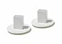 Alessi Cup.it Set of Two Mocha Cups with Saucers in Bone China