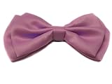 IMAGE OF Solid Pink Tuxedo Bow Tie Pre Tied Plastic Clip