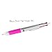 Bazic Silver Top 4-Color Pen with Cushion Grip, Pack of 2 (Pink)