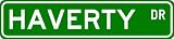 HAVERTY Street Sign  Personalized Family Lastname Sign  Gameroom Basement Garage Sign  ALUMINUM