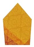 Durable Flat Weave Jacquard 100% Cotton Yellow and Rust Napkins 22x22 Inches Set of Six