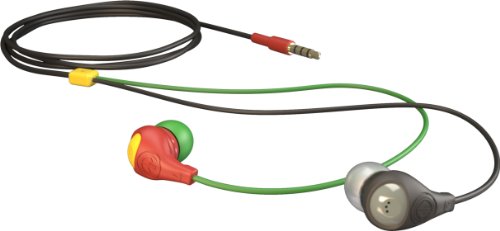 Bullet Earbud Headphones Dark Rasta, One Size