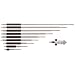 Starrett 124MBZ Solid-Rod Vernier Inside Micrometers Set, 50-300mm Range, 0.01mm Graduation, +/-0.003" Accuracy, With Case