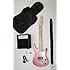 Metallic PINK Junior Kids Mini 3/4 Electric Guitar Amp Starter Pack, Guitar, Temolo, Amplifier, Gig Bag, Strap, Cable, & DirectlyCheap(TM) Translucent Blue Medium Guitar Pick
