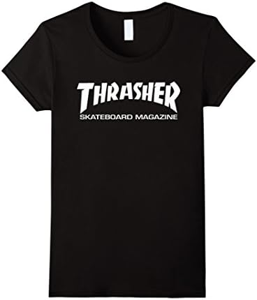 Women's Thrasher Skateboard Magazine TShirt Medium Black