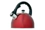 Creative Home Satin Splendor Metallic 2.8 Quart Whistling Tea Kettle, Cranberry