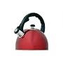 Creative Home Satin Splendor Metallic 2.8 Quart Whistling Tea Kettle, Cranberry