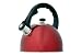 Creative Home Satin Splendor Metallic 2.8 Quart Whistling Tea Kettle, Cranberry