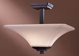Minka Lavery Lights 1816-66 Semi-Flush Light - Black Agilis Contemporary Indoor Lighting