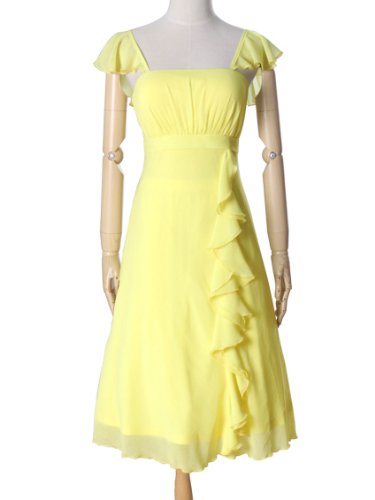 Ever Pretty Falbala Ruffles Calf-length Empire Line Bridesmaid Dress 03337