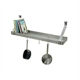 show Bookshelf Pot Rack- Stainless Steel