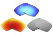  VL Polarized Ice Blue, Fire Red & Silver Ice Replacement Lenses for Oakley Fuel Cell Sunglasses Combo