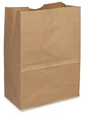 12 x 7 x 17 1/6 Barrel Kraft Paper Grocery Bags