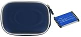 rooCASE 2n1 EVA Hard Shell (Dark Blue) Case with Memory Foam and EN-EL10 650mAh Li-Ion Battery for Nikon Coolpix S4000 12 MP Digital Camera Red