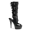 6 Inch Heel Sexy Platform Fashion Boots Open Back Open Toe Boots Buckle Detail