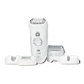 Braun Silk-�pil 7681 - Depiladora recargable, seco y h�medo, 40 pinzas (cuerpo, piernas y cara)  color blanco y plata