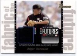 2003 Bowman Draft Fabric of the Future Jersey Relics #FF-EG Edgar Gonzalez - Arizona Diamondbacks (Piece of Authentic Game Used Jersey) (Baseball Cards)