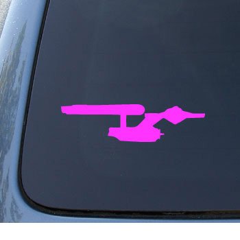  STAR TREK ENTERPRISE - Car, Truck, Notebook, Vinyl Decal Sticker #1135 | Vinyl Color: Pink