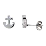 Small Stainless Steel Anchor Stud Earrings
