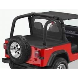Bestop 90018-15 Duster Deck Cover Black Denim for Jeep with Bow Folded Down