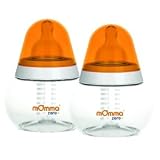 Momma FLEXI-TEAT 250ml Feeding Bottle 2Pk ORANGE -71632 - Tomy 