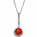 Lovely Mexican Fire Opal and Diamond Pendant