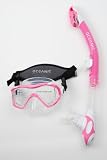 Oceanic UltraDry Snorkel with Panoramic 3 Window Mask, Scuba Snorkeling Set